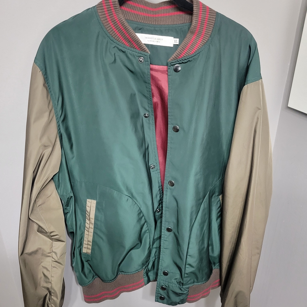 Green and Tan Men's Jacket